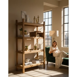 REGAŁ NA KSIĄŻKI  DREWNO LITE DĄB JESION OLCHA RNK-21